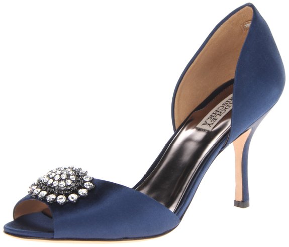 Badgley Mischka Women's Lacie Navy Blue Bridesmaid Pump