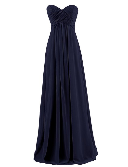 Dresstells Sweetheart Navy Bridesmaid Chiffon Dress Long Evening Gowns