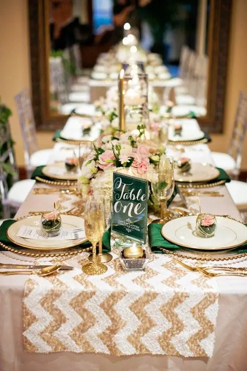 gold wedding table - gold wedding inspiration