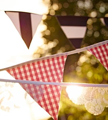 ikea diy bunting with fabric