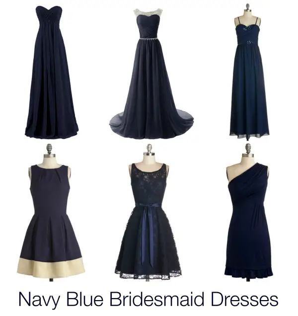 navy blue bridesmaid dress inspiration