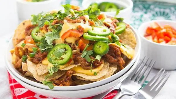 pulled pork nacho bar at wedding