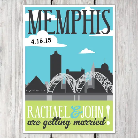 printable memphis skyline save the date cards