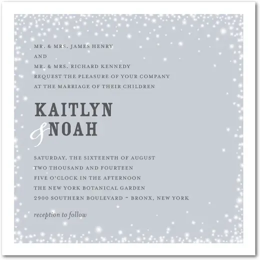 framed snowflake wedding invitations - winter wedding invitations - wedding paper divas