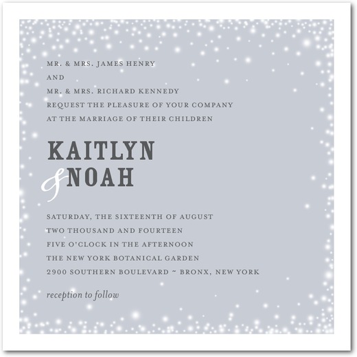 framed snowflake wedding invitations - winter wedding invitations - wedding paper divas