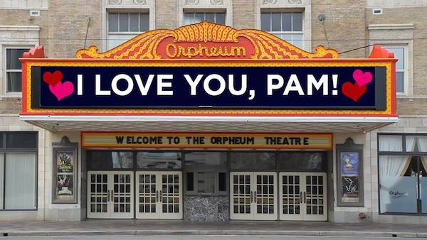 valentine's day memphis 2015 - orpheum marquee shoutout