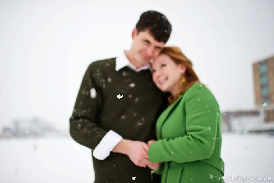 snowy memphis engagement - photo by amy dale photography