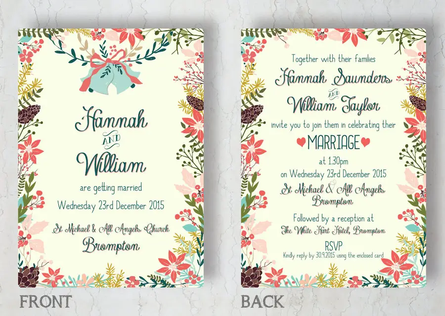 winter garden wedding invitation - etsy swoon at the moon