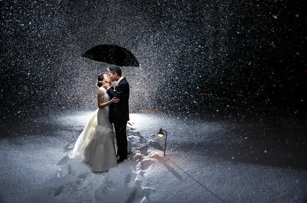 winter wedding snow inspiration - Dennis Pike Photography : dennispikephotoblog.com