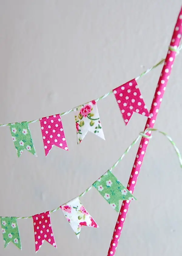 DIY fabric cake bunting - midsouthbride.com