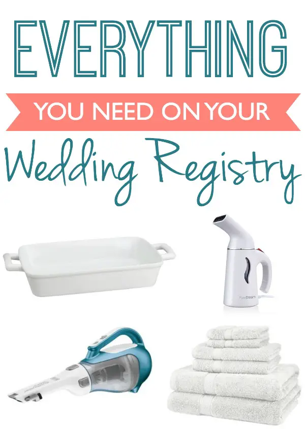 everything you need on your wedding registry list