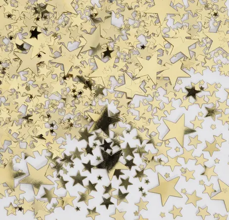 gold star confetti for weddings