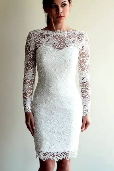 little white dress - french lace illusion dress