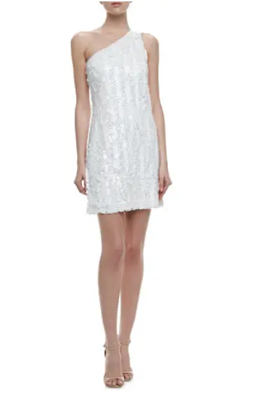 little white dress - one shoulder dress