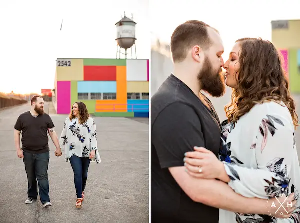 memphis water tower broad ave engagement - photo by Amy Hutchinson Photography - midsouthbride.com