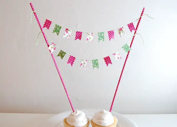 springy DIY cake bunting - midsouthbride.com