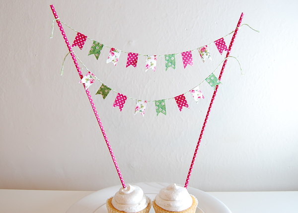 springy DIY cake bunting - midsouthbride.com