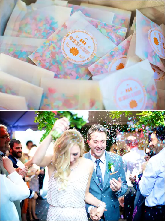 wedding confetti toss