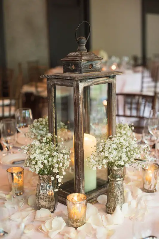 wedding lantern centerpiece - photo by Realities Photography - midsouthbride.com