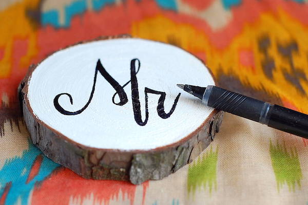 diy painted wood wedding coasters mr