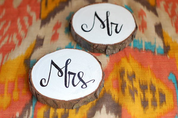 diy painted wood wedding coasters set mr and mrs