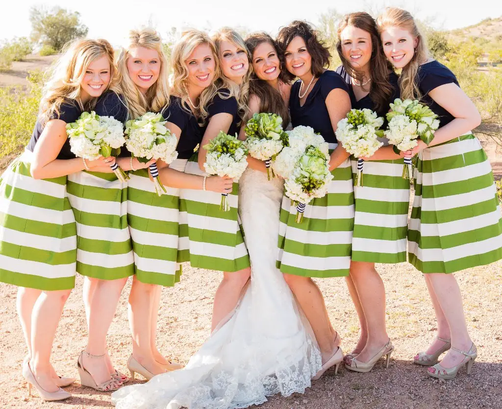 Striped Bridesmaid Skirt