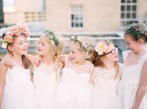 flower girl flower crowns photo by Nicole Berrett Photography via Style Me Pretty - midsouthbride.com