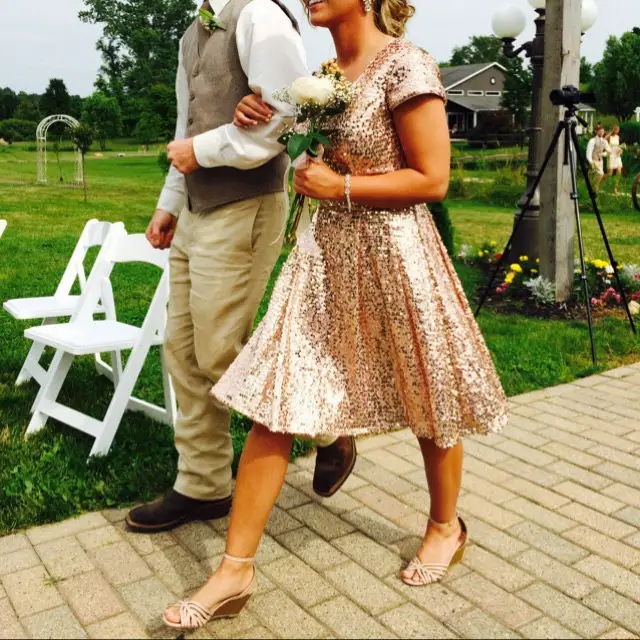 gold sequin bridesmaid