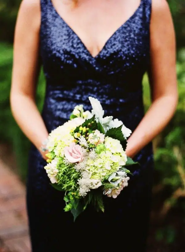 blue sparkly sequinwedding dress