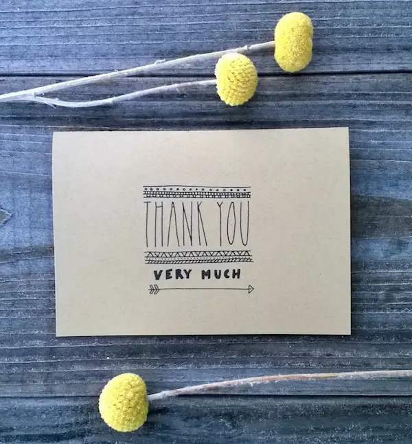 rustic thank you cards for weddings - by ChampaignPaper - midsouthbride.com