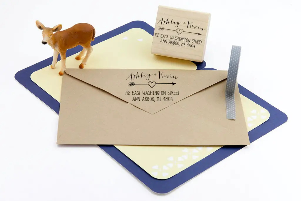 Custom Return Address Stamp, Personalized Rubber Stamp Wedding Gift