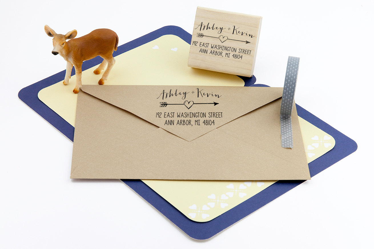 13 Custom Personalized Address Stamp Ideas | Mid-South Bride