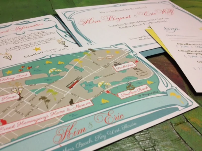 Custom Wedding Invitation & RSVP Design by CW Designs