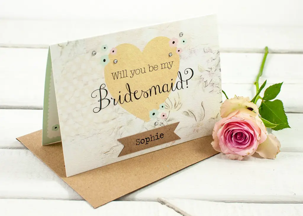 Personalized Will You Be My Bridesmaid Card - Floral Patchwork