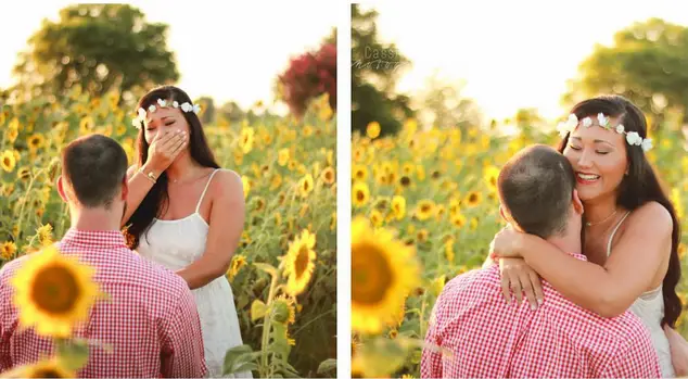 Tyler & Jessica's Sunflowers Surprise Proposal in Mississippi - Cassie Cook Photography - midsouthbride.com