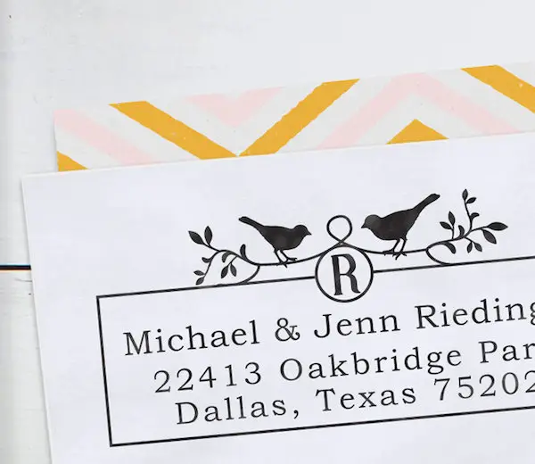 custom rubber address stamp with self inking stamp from notetrunk