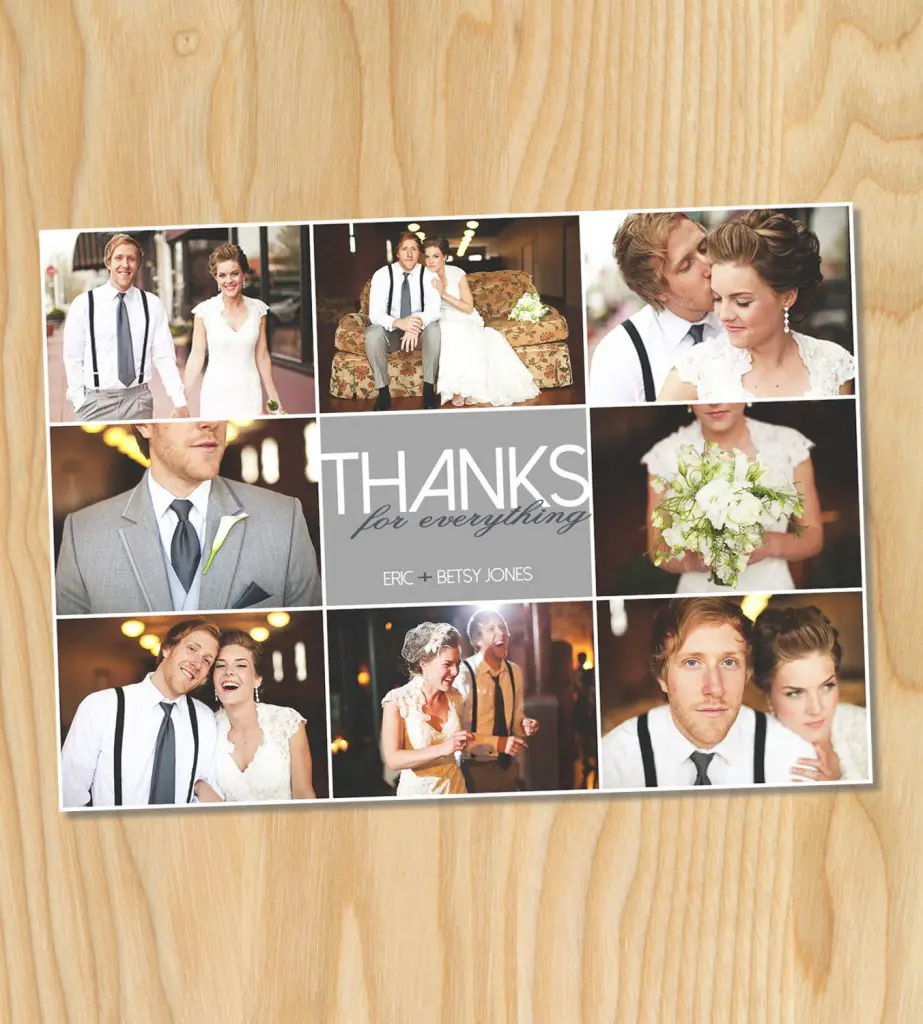 thanks for everything thank you card for wedding thank yous