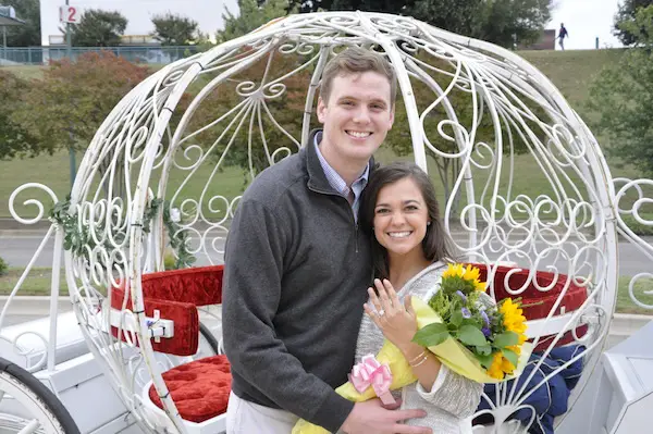 Catherine & Jack's Beale Street Landing Proposal Carriage Ride- photo by Sara - midsouthbride.com