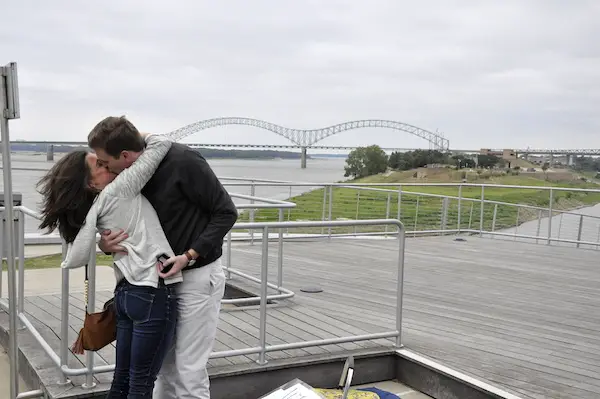 Catherine & Jack's Beale Street Landing Proposal Day - photo by Sara - midsouthbride.com