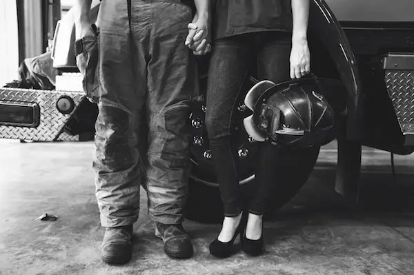 Christine & Zac's Firefighter Engagement Session - photo by Crystal Brisco Photography - midsouthbride.com 4
