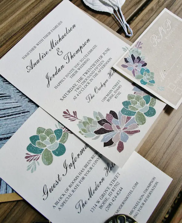 Custom Wedding Invitation Suite by Darling Design Co - midsouthbride.com