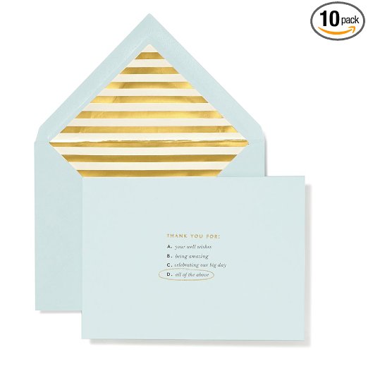 Kate Spade Bridal Note Thank You Cards