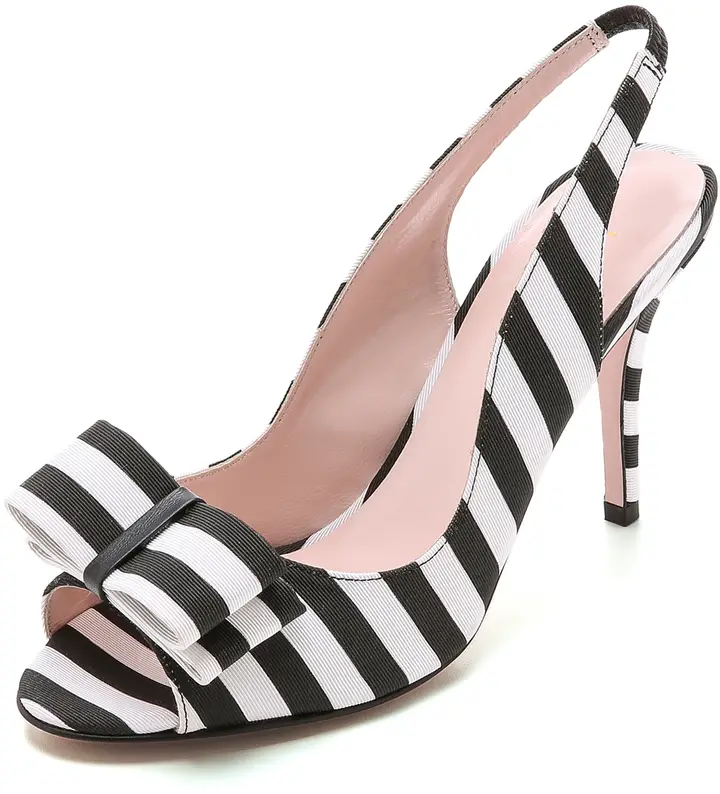 Kate Spade New York Celest Stripe Slingback Heels