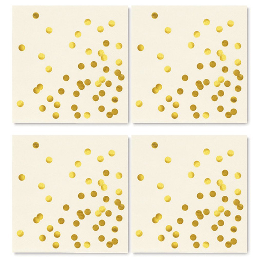 Kate Spade New York Cocktail Napkins (Gold Dot)