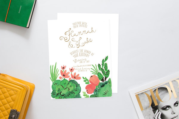 Printable Desert Succulent Wedding Invitation Suite by Heart and Fox - midsouthbride.com