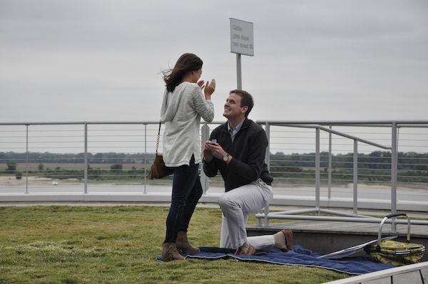 catherine and jack proposal beale street landing - midsouthbride.com