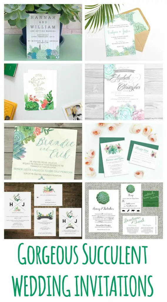 succulent wedding invitations