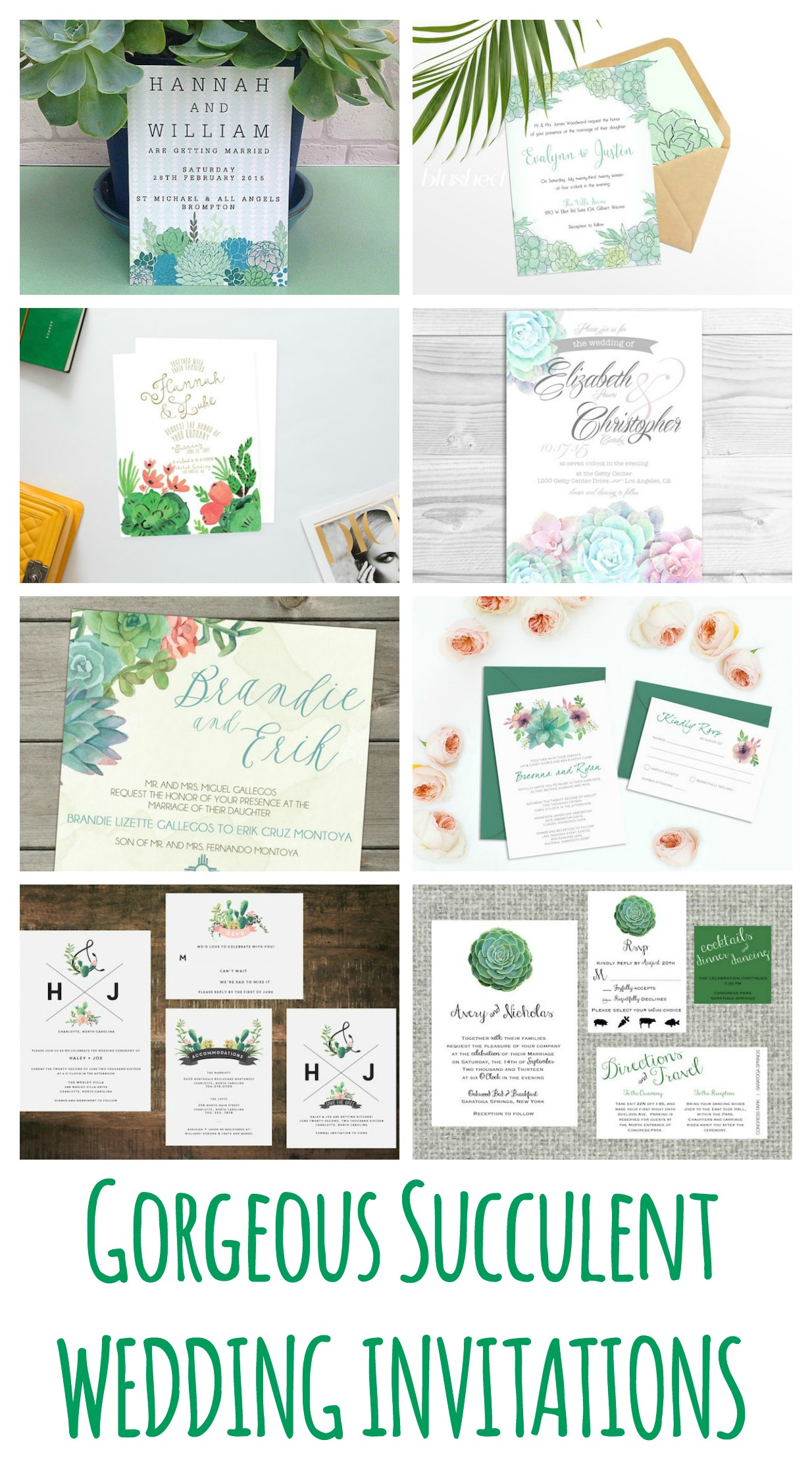 22 Gorgeous Succulent Wedding Invitations | Mid-South Bride