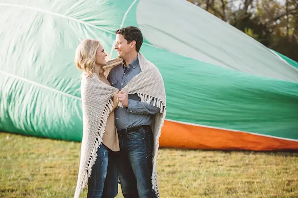 Darby & Garrett's Hot Air Balloon Engagement Session - photo by SheHeWe Photography - midsouthbride.com 29