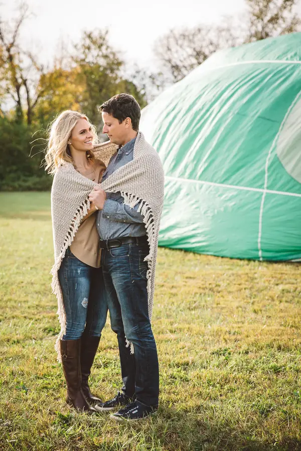 Darby & Garrett's Hot Air Balloon Engagement Session - photo by SheHeWe Photography - midsouthbride.com 30